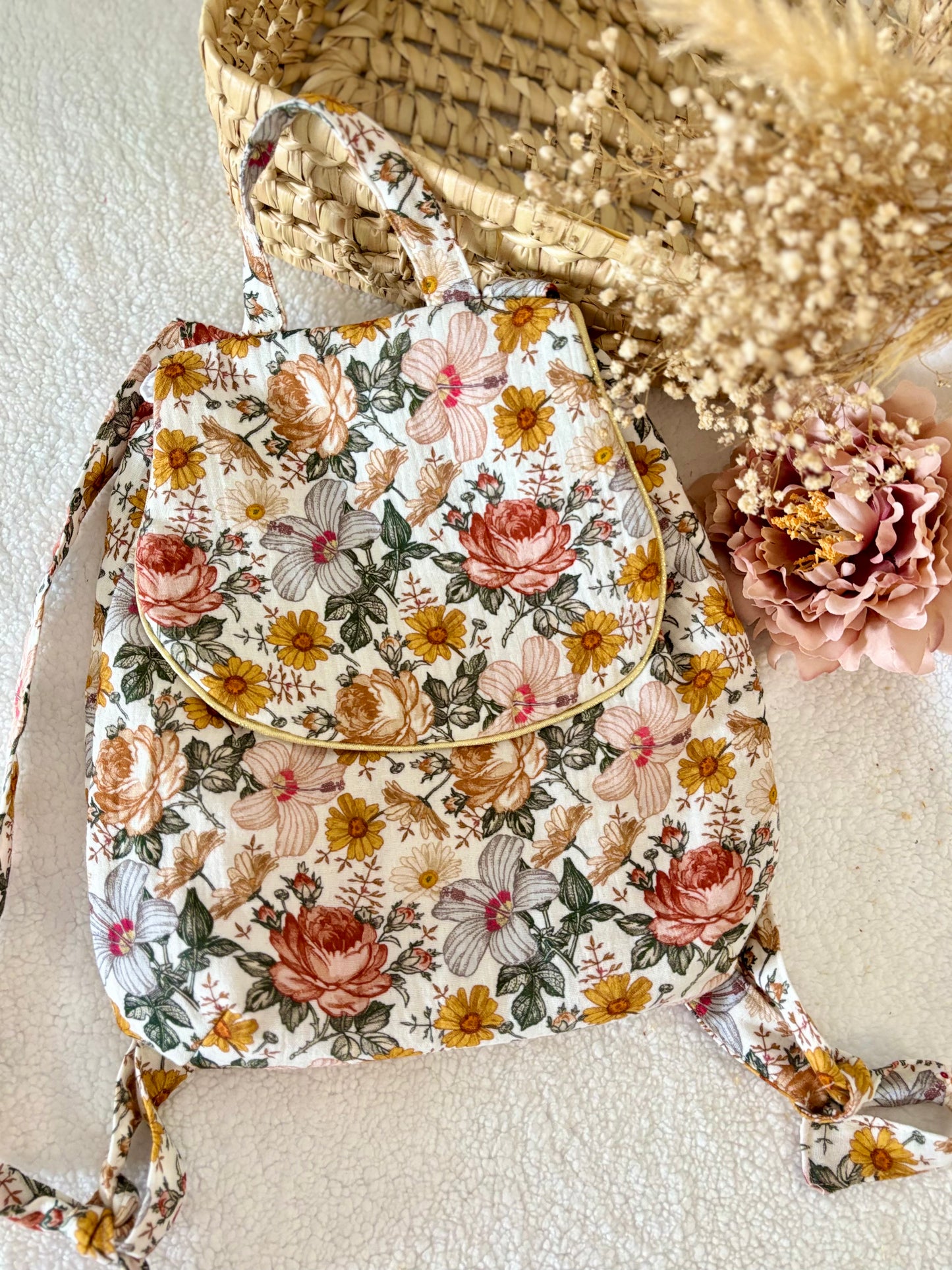 Sas de crèche - Motifs Fleurs VINTAGES-