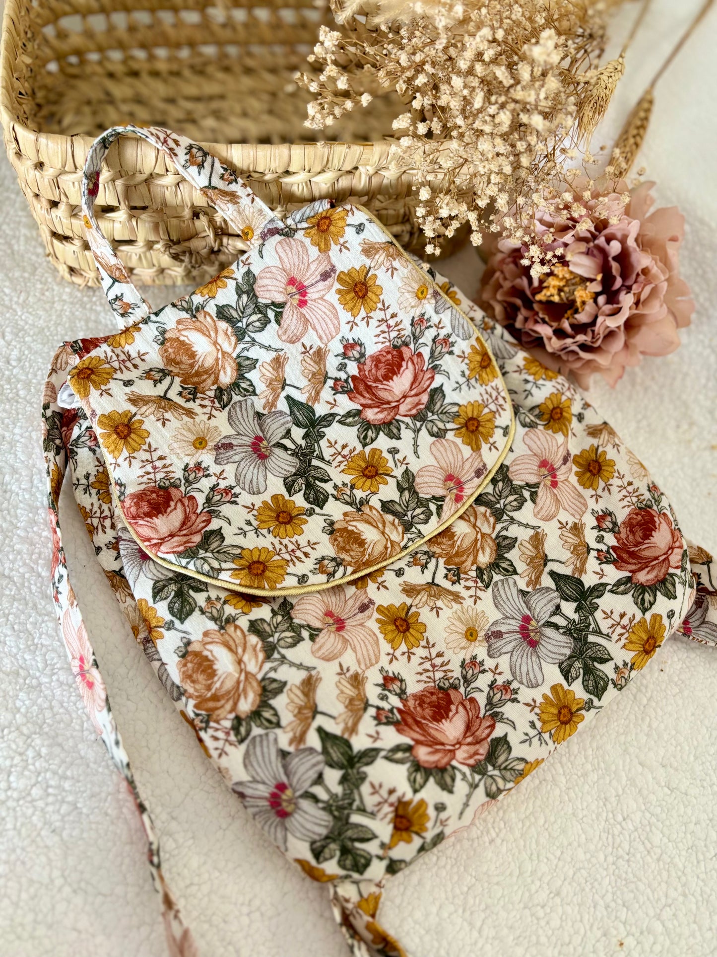 Sas de crèche - Motifs Fleurs VINTAGES-