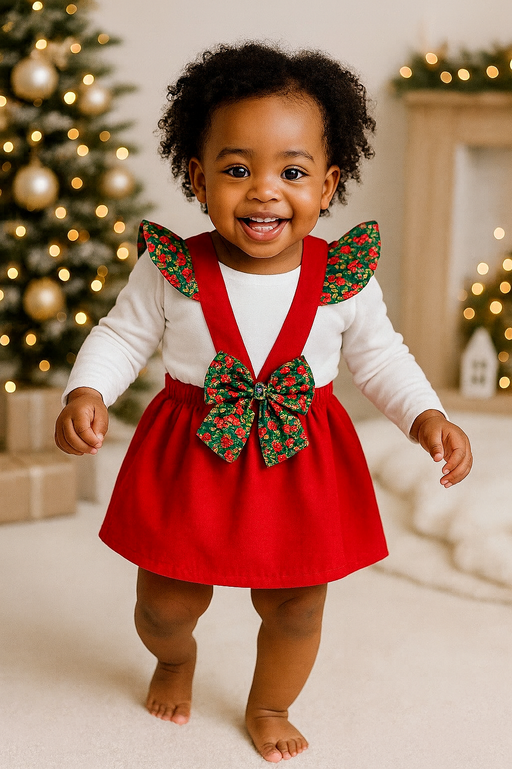 Jupe à bretelles Liberty