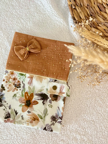 🍂✨ Protège Carnet de Santé - Fleurs d’Automne Douces ✨🍂