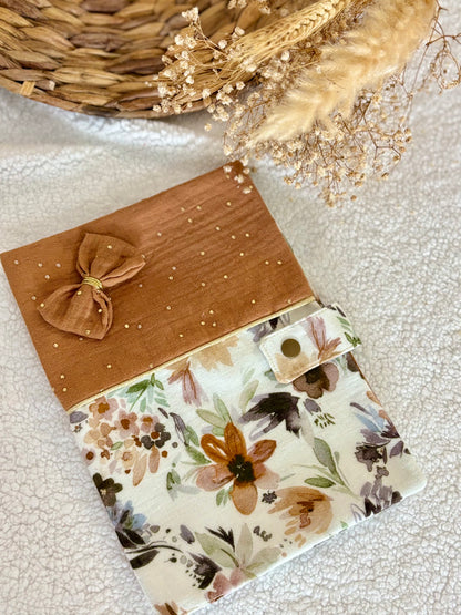 🍂✨ Protège Carnet de Santé - Fleurs d’Automne Douces ✨🍂