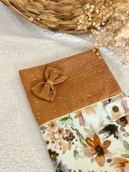 🍂✨ Protège Carnet de Santé - Fleurs d’Automne Douces ✨🍂