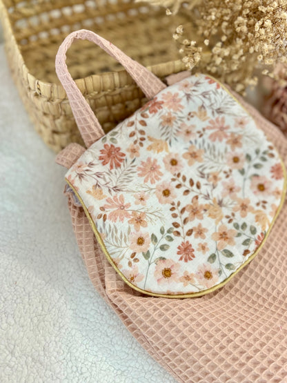 Sac crèche- Motifs Fleuris ROSE